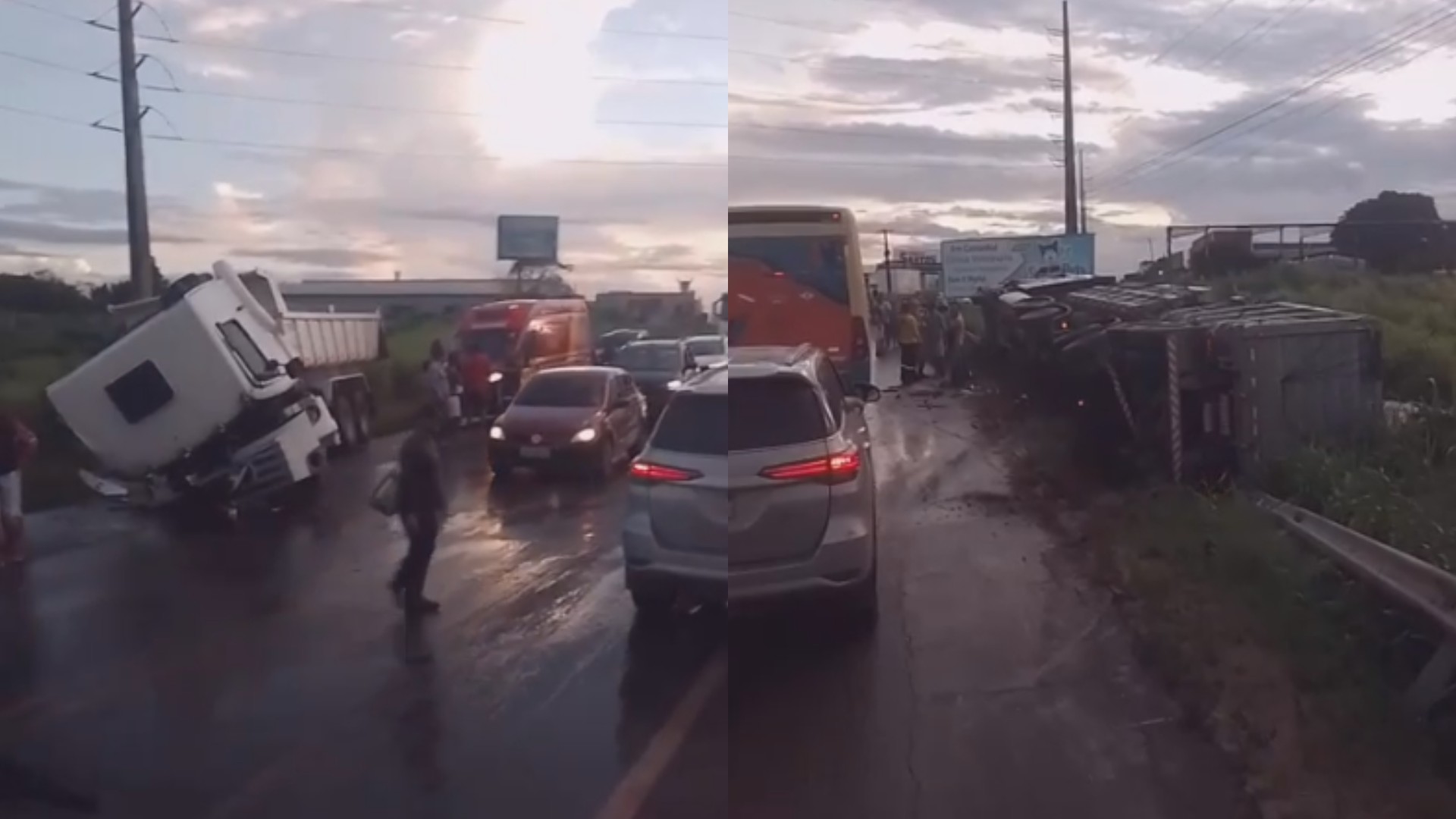 Motorista morre após colisão entre dois caminhões na BR-316, em Castanhal, no PA