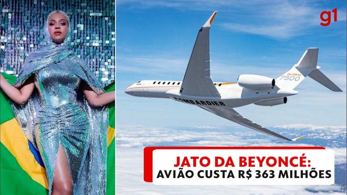 Beyoncé on R3 million plane: discover the model of the largest executive jet in the world used on the singer’s trip to Brazil
