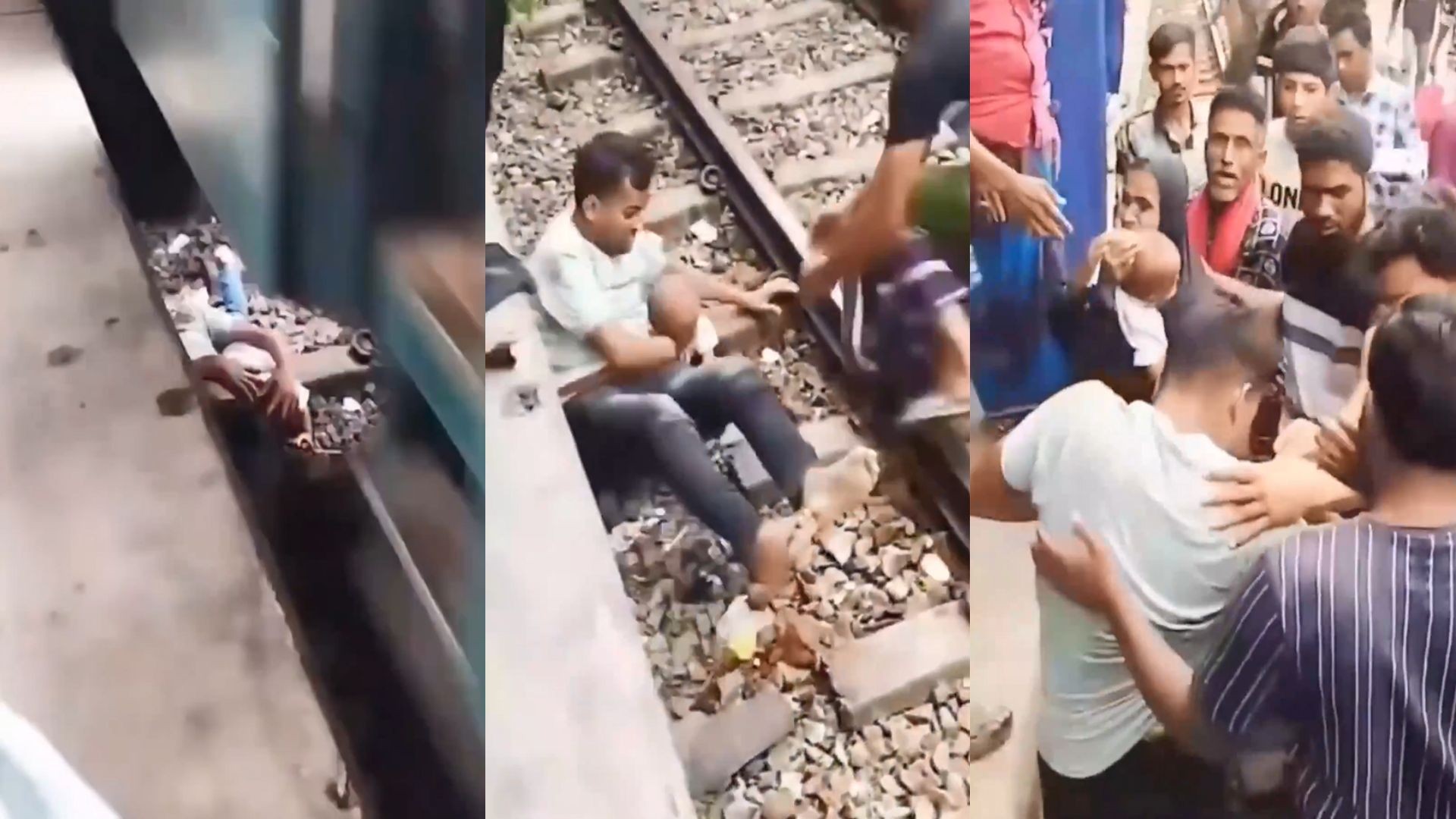 VÍDEO: pai pula nos trilhos do trem para salvar filho em Bangladesh