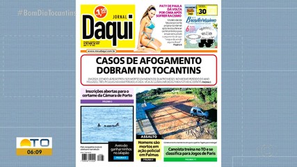 Jornal Daqui: Casos de afogamento dobram no Tocantins