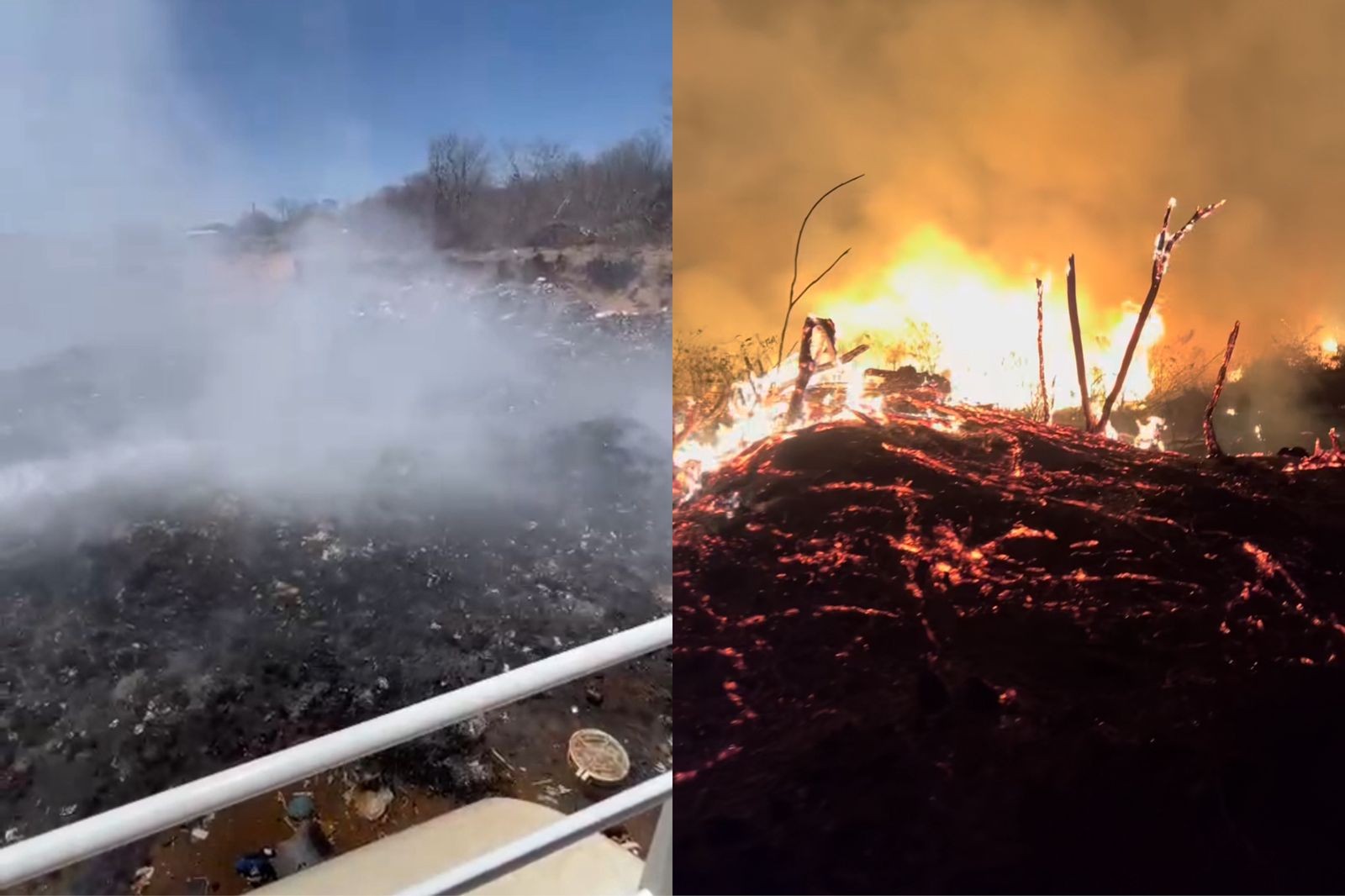 Vídeo: incêndios atingem lixão e comunidade rural de cidade no Sul do Piauí