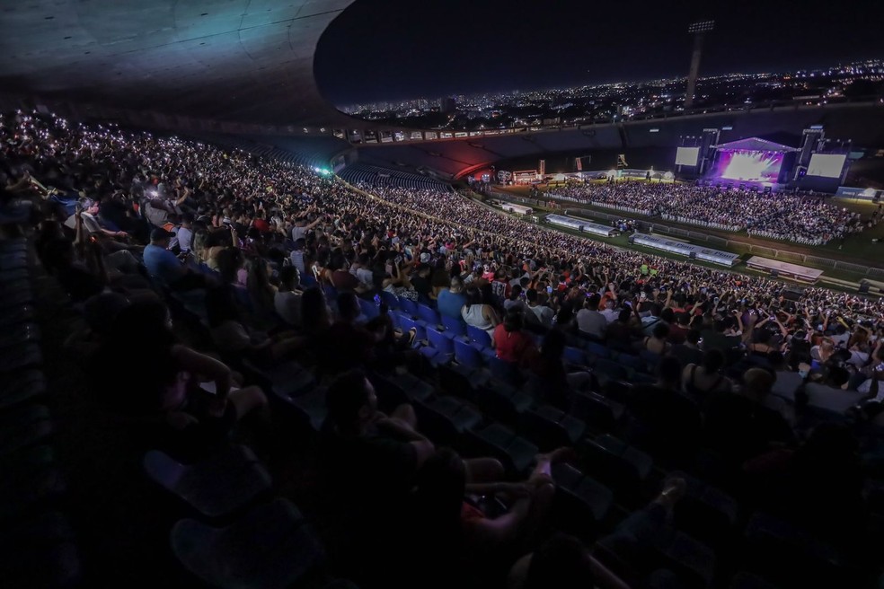 Show de Whindersson Nunes no Estádio Albertão, em Teresina — Foto: Reprodução /Whindersson Nunes