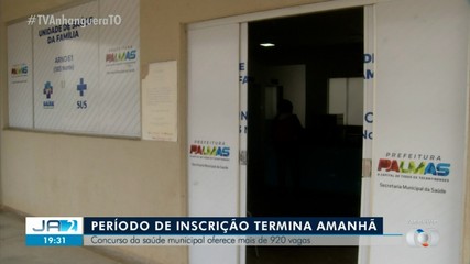 Período de inscrição para concurso da saúde de Palmas termina nesta sexta (1º)