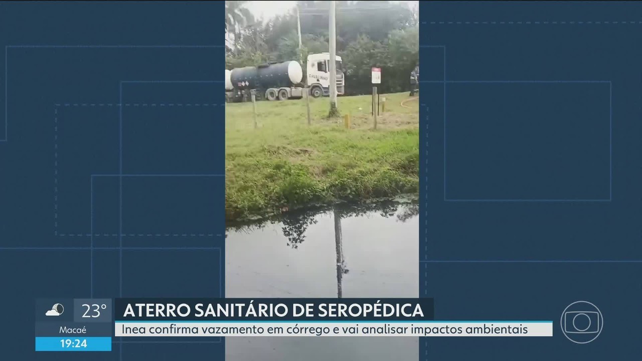 Inea confirma vazamento de chorume no aterro sanitário de Seropédica, que recebe a maior parte do lixo do Rio