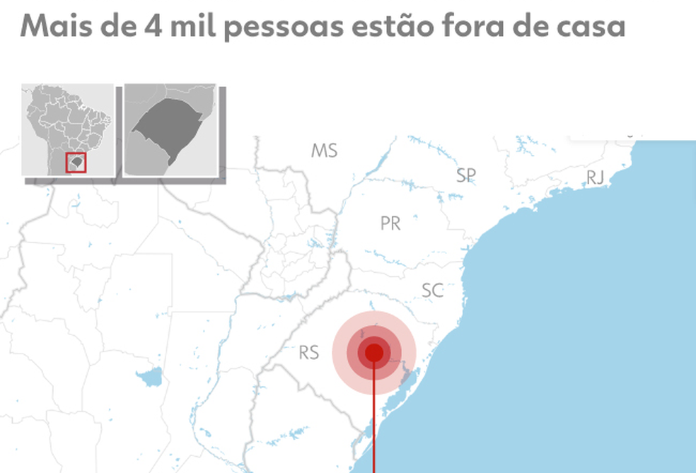 Temporais provocam mortes e estragos no RS — Foto: Arte/g1