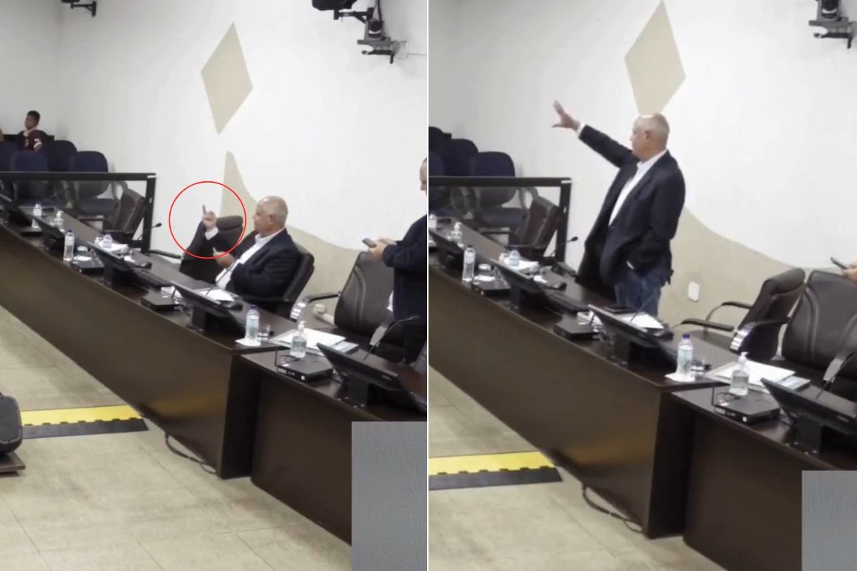 Vereador mostra dedo do meio a grevistas durante sessão e sindicato pede a perda do mandato; VEJA 
