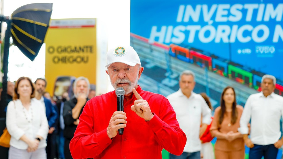 O presidente Lula durante discurso em cerimônia na cidade de Salvador (BA) — Foto: Ricardo Stuckert/Presidência da República