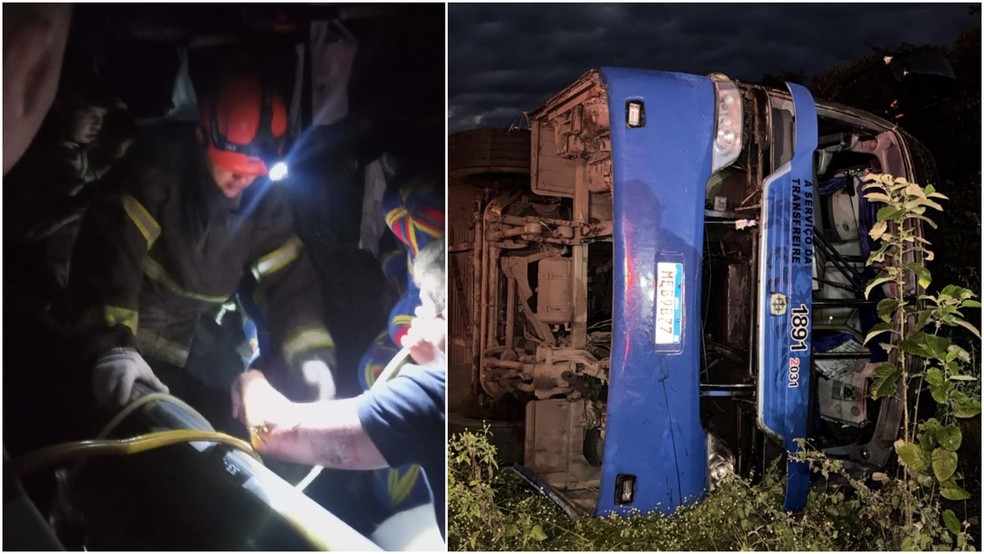 Acidente com ônibus de time de basquete deixa mortos e feridos no Ceará — Foto: Reprodução