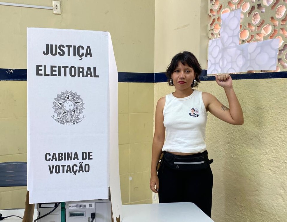 Maria Clara, candidata da UP em Petrolina — Foto: João Barbosa, TV Grande Rio