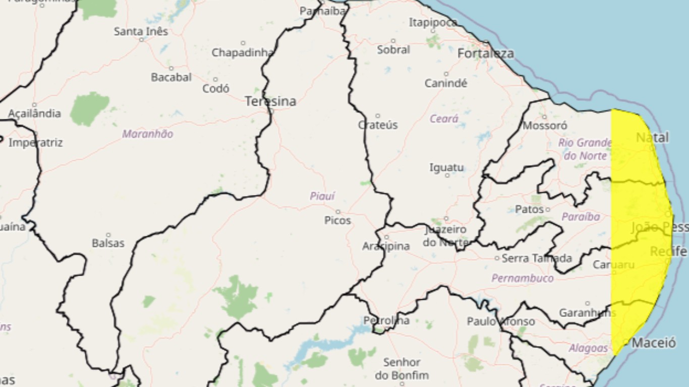 Inmet alerta para acumulado de chuvas durante o fim de semana no interior de PE