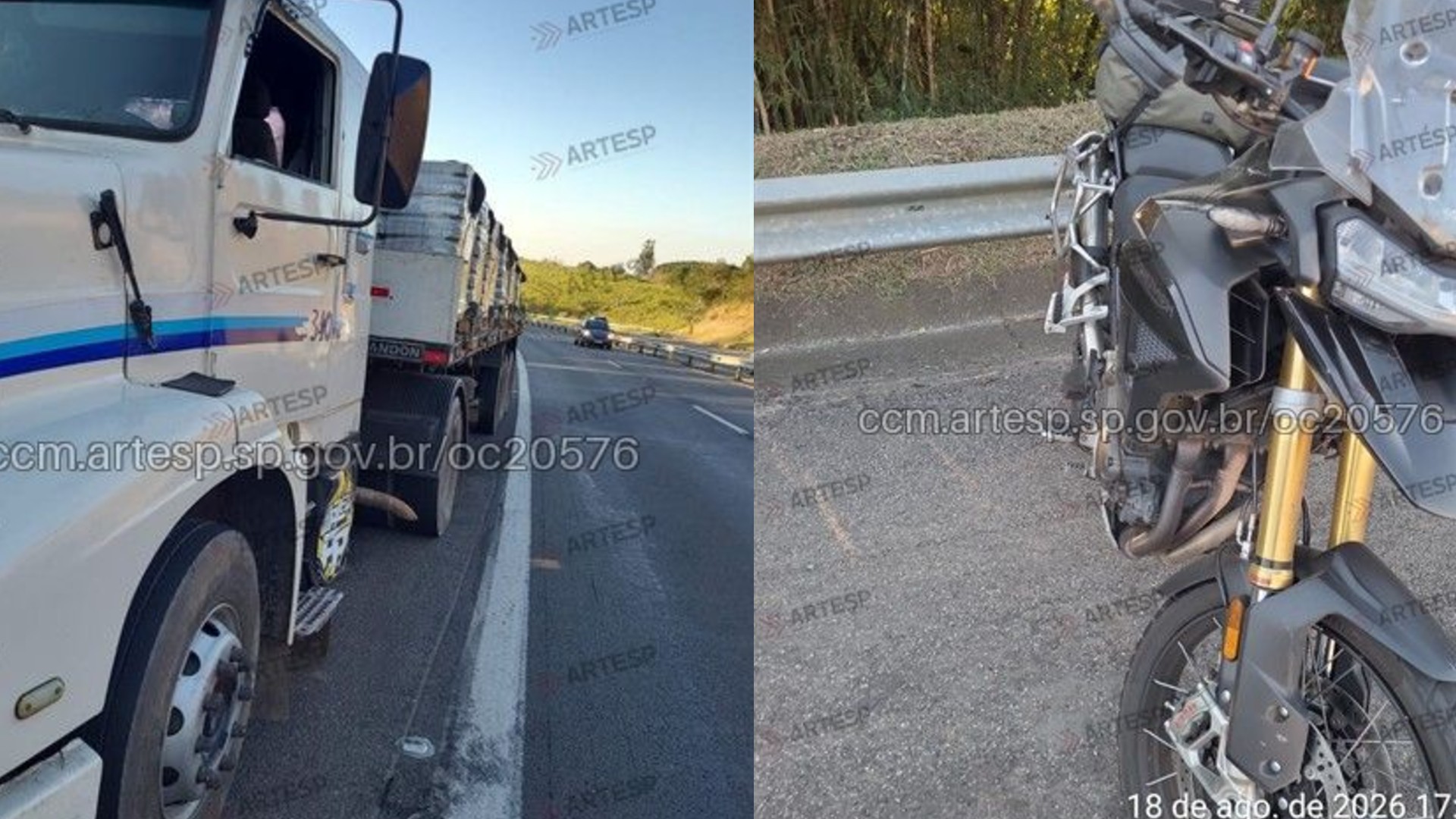Motociclista é socorrido pelo Águia em estado grave após sofrer acidente em rodovia de Itapetininga