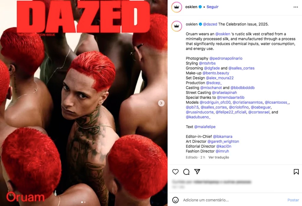Osklen apaga postagem com Oruam após repercussão negativa