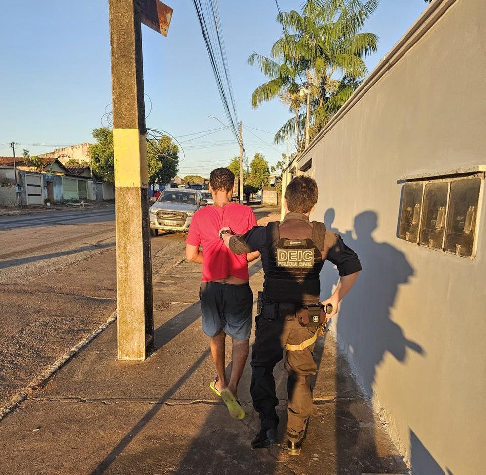 Polícia Civil prendeu suspeito de fraude com uso de alvará falso em Gurupi (TO) — Foto: Divulgação/MJ