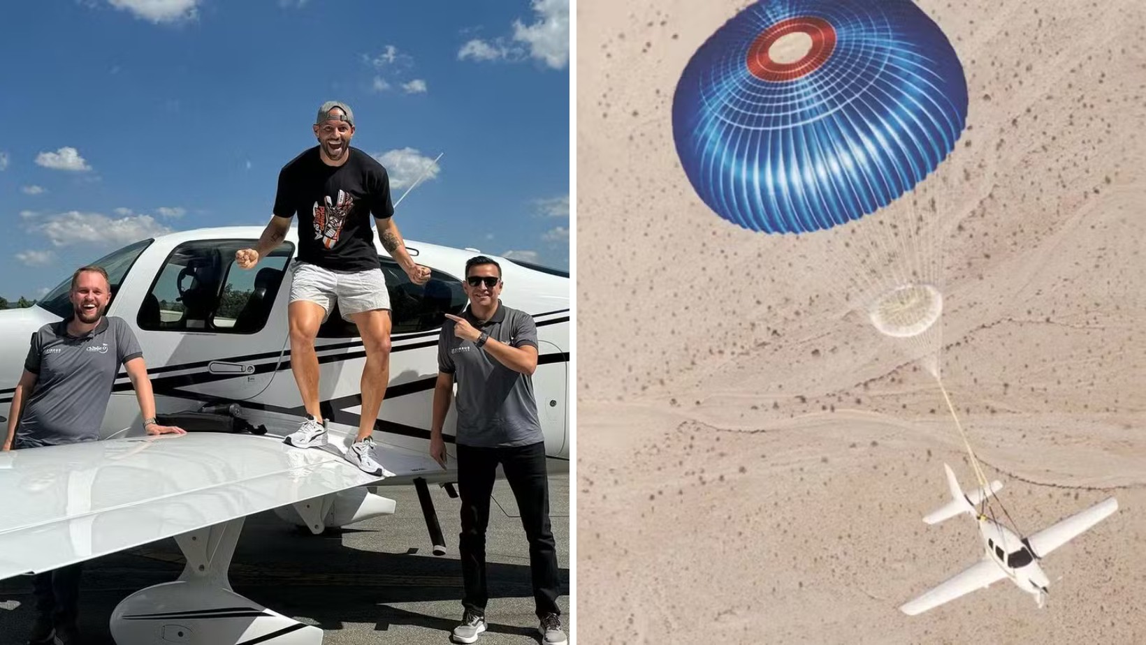 Weverton, goleiro do Palmeiras, fez voo solo em avião que tem paraquedas acoplado na fuselagem; veja vídeo