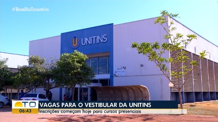 Inscrições para o vestibular da Unitins começam nesta sexta-feira (25)