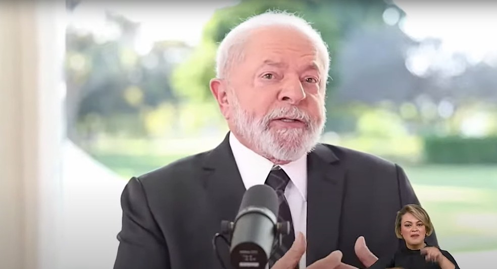 Lula em entrevista a emissoras goianas de rádio nesta quinta-feira (15) — Foto: Reprodução
