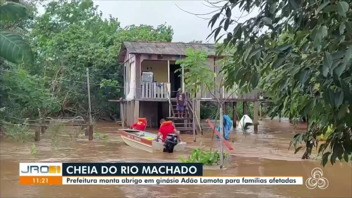 Enchente Do Rio Machado Avança E Duas Famílias São Retiradas De Casa Em Ji Paraná Ro Ro G1 