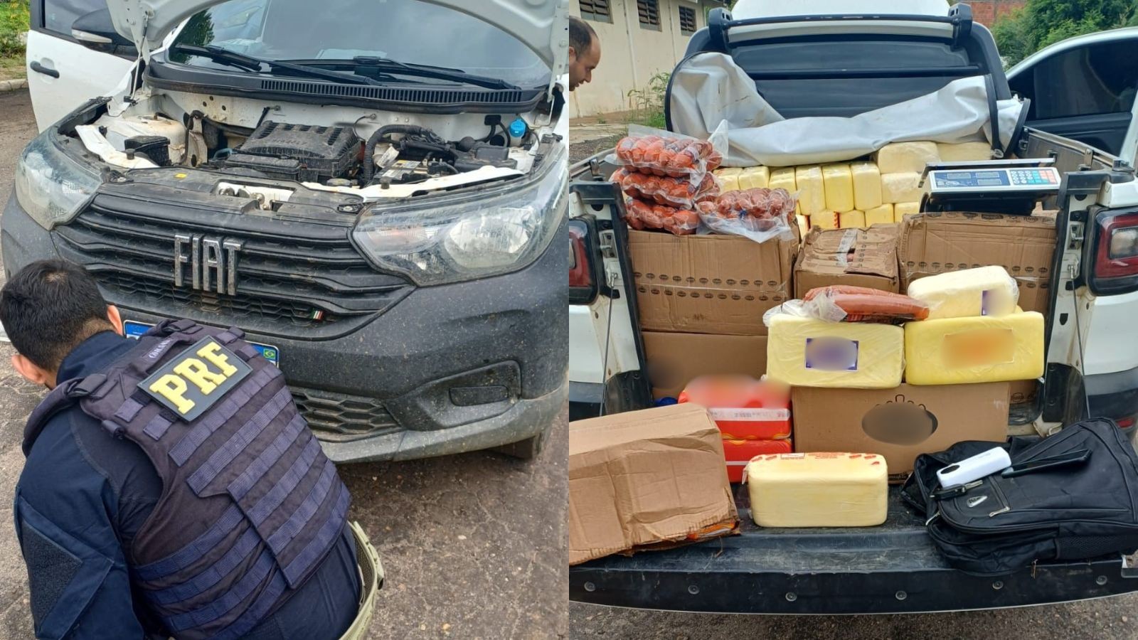 Mais de meia tonelada de queijo transportada de forma irregular é apreendida em carro roubado no PI