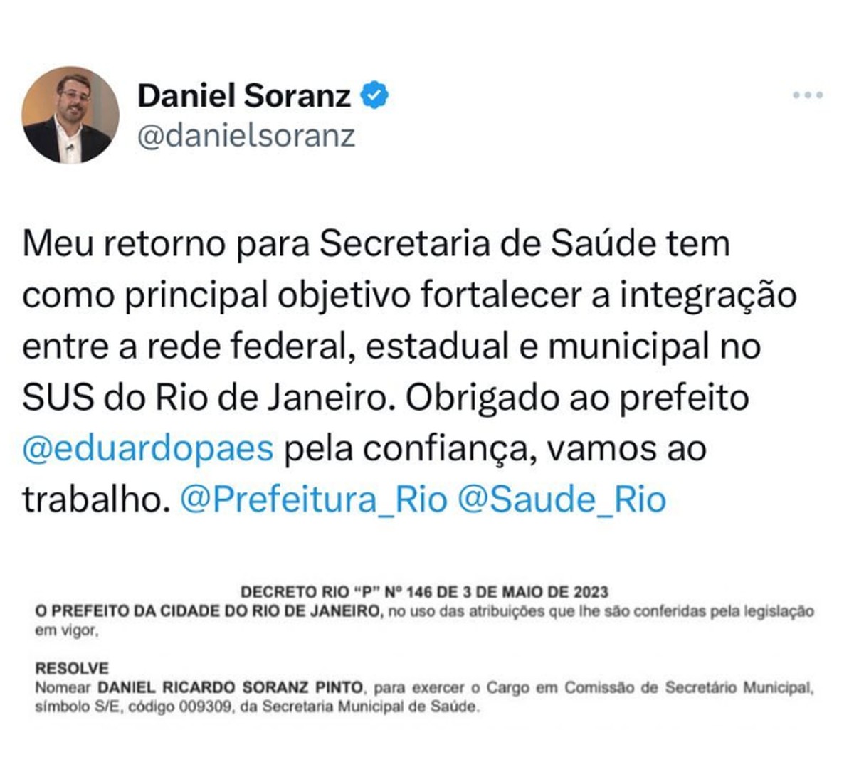 Daniel Soranz announces his return to the Rio health department |  Rio de Janeiro