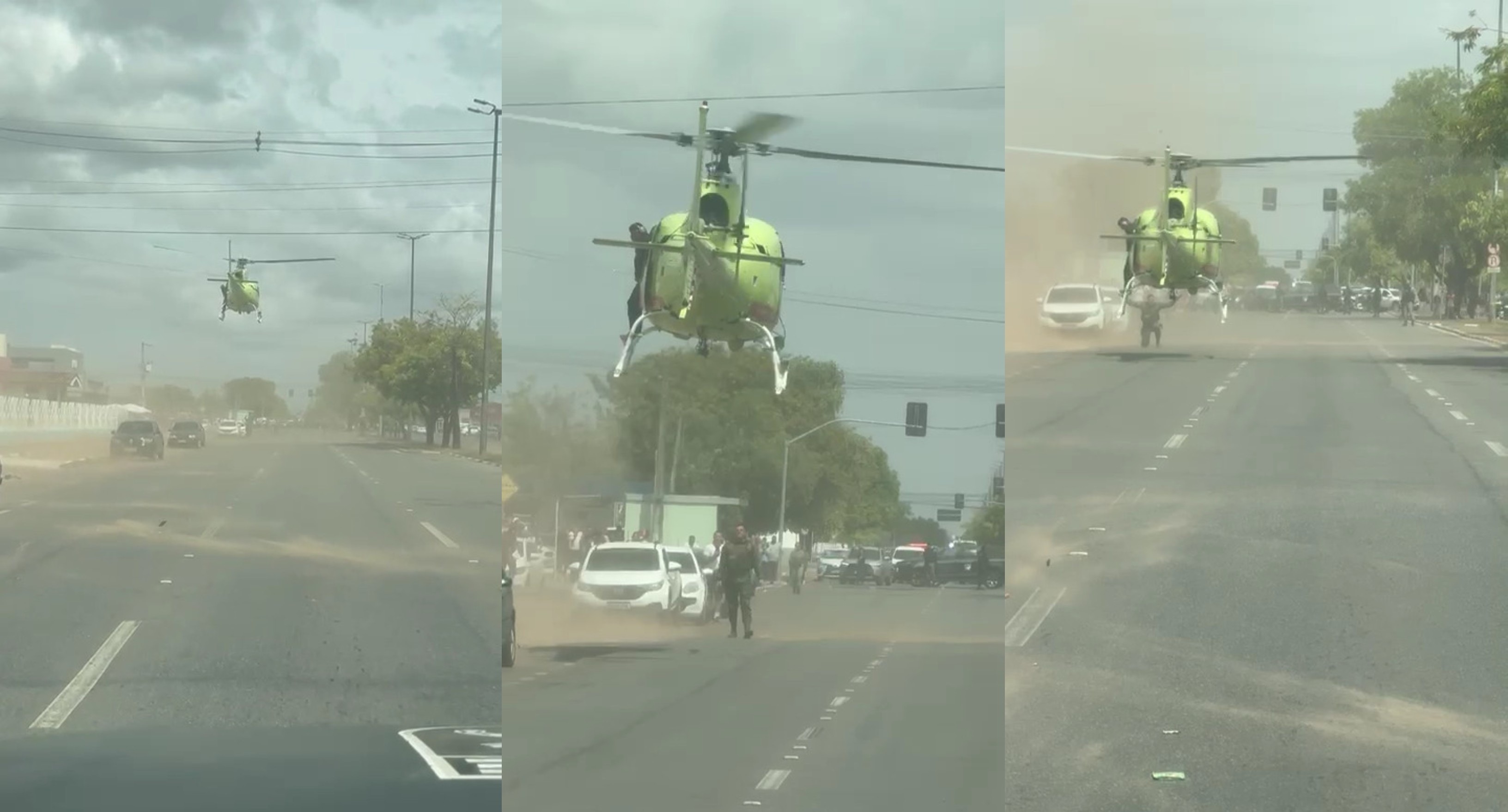 Policial da Força Nacional é baleado na Terra Yanomami e resgate de helicóptero para no meio de avenida em Boa Vista