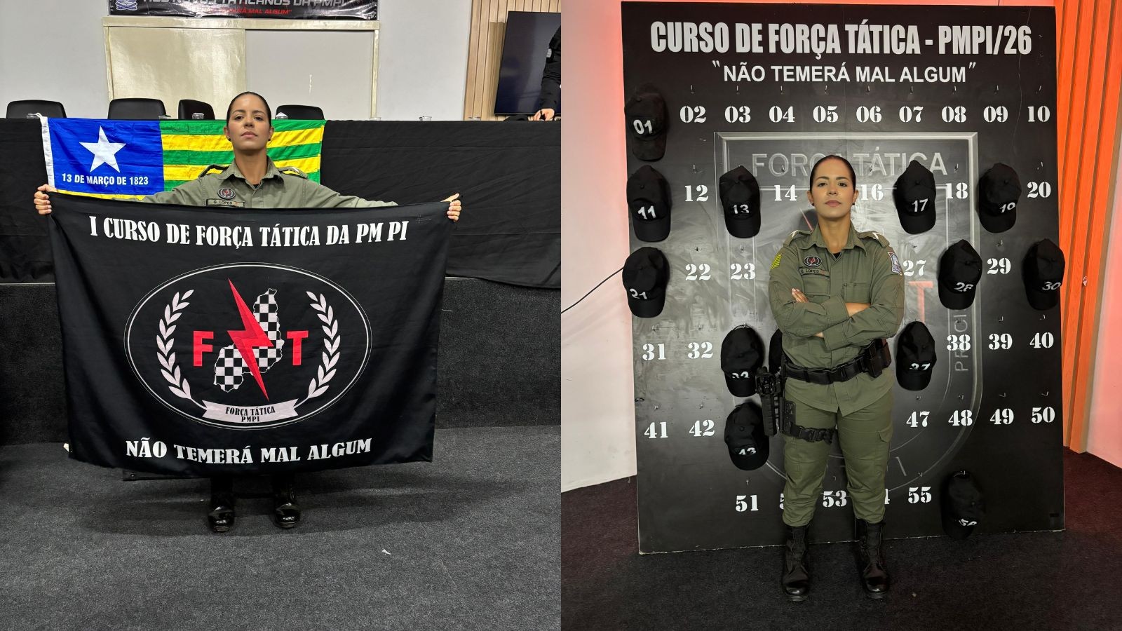 'Me dividia entre filho, casa e trabalho', diz 1ª e única mulher a passar em curso da Força Tática da PM no PI 