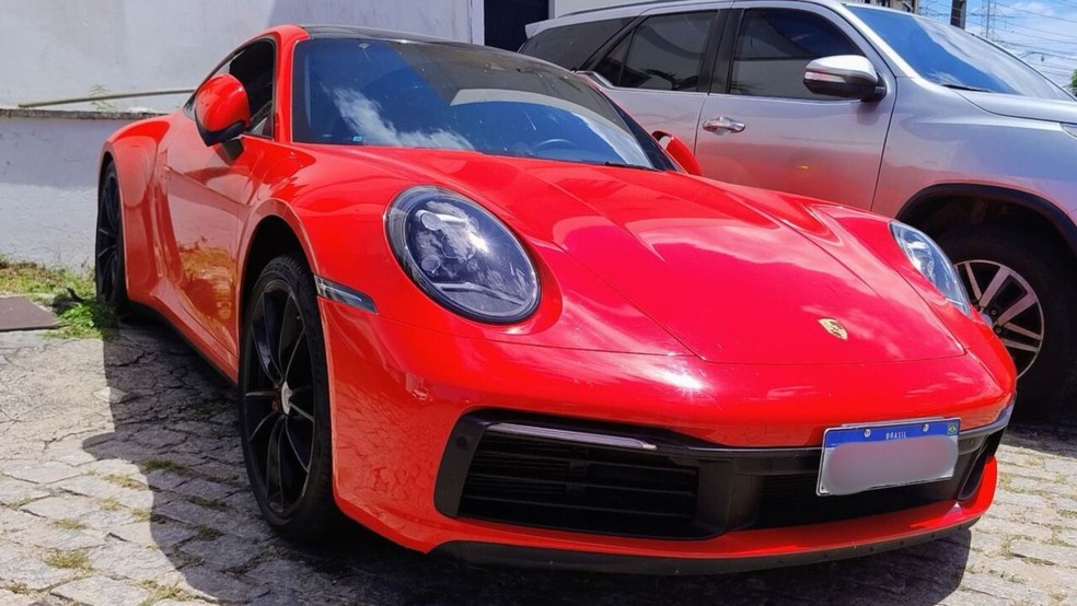 Porsche apreendida durante operação no RN — Foto: Divulgação/Polícia Civil