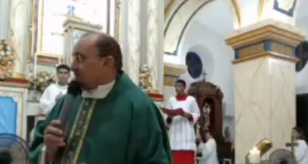 Tiros do lado de fora de igreja interrompem missa no interior do RN — Foto: Reprodução
