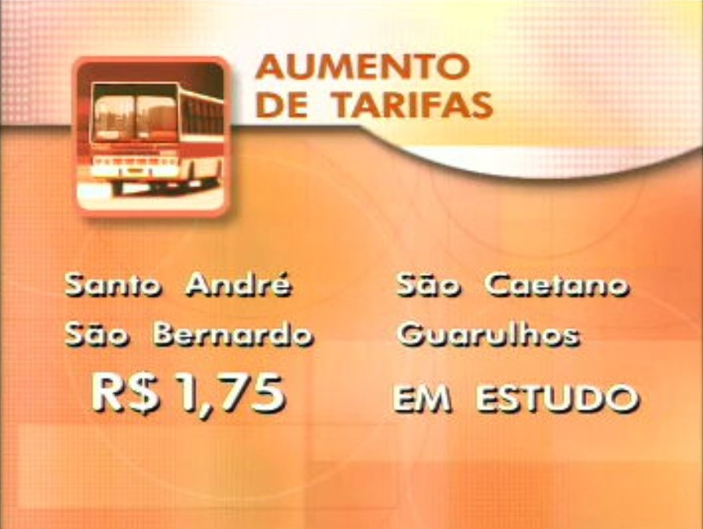 Aumento da tarifa na Grande São Paulo e ABC Paulista, em dezembro de 2002 — Foto: Acervo/TV Globo