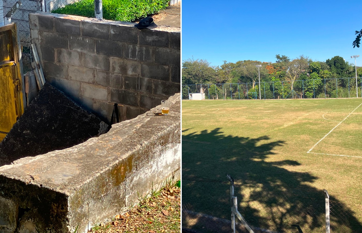 Laje desaba e 8 torcedores ficam feridos durante jogo amador em Campinas