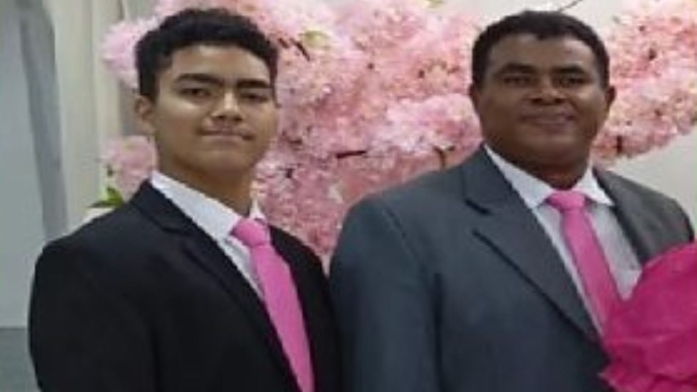Solemar Rodrigues Mateus, de 43 anos, e Lucas Matheus Duarte Rodrigues, de 17. — Foto: Reprodução