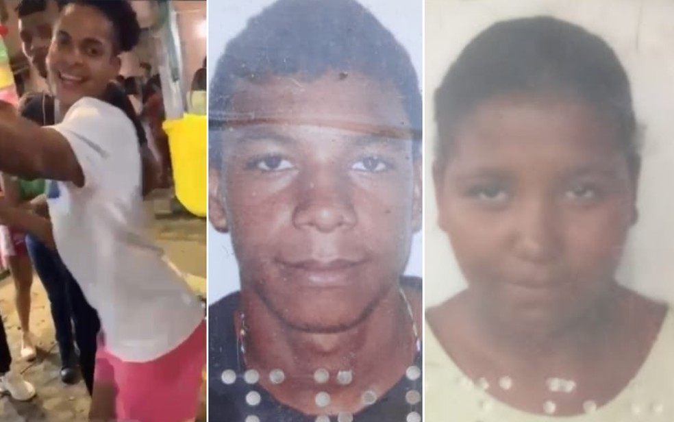Da esquerda para a direita: Jonatas, José Paulo e Mariene, três das seis vítimas do acidente. José Paulo e Mariene eram irmãos.  — Foto: Redes sociais/ Arquivo pessoal