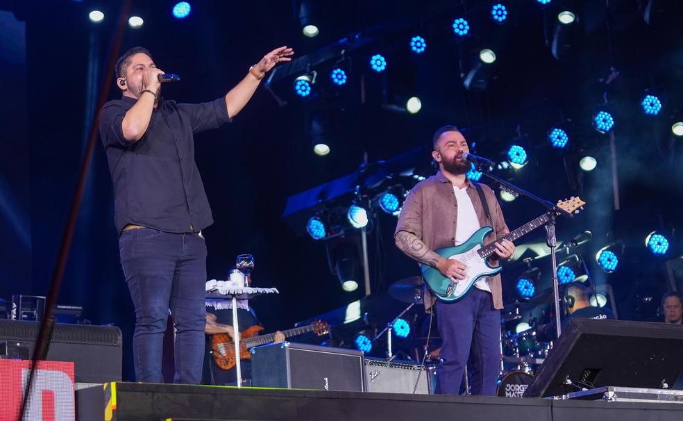 Jorge e Mateus no Jaguariúna Rodeo Festival — Foto: Antonio Trivelin/g1
