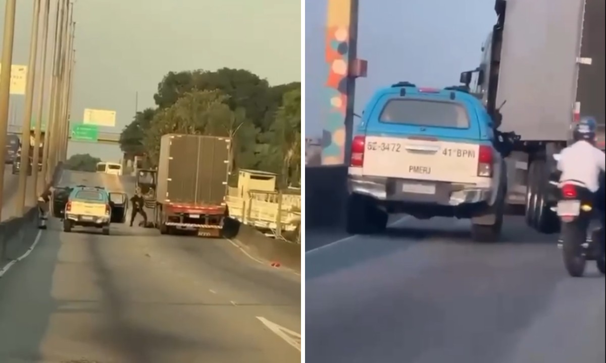 PM intercepta caminhão e recupera carga avaliada em mais de R$ 220 mil na Avenida Brasil