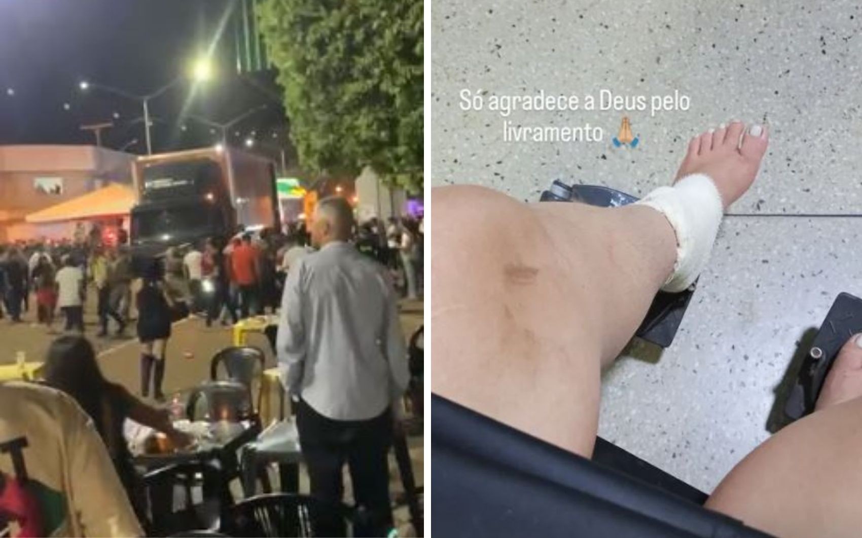 Mulher relata susto após caminhão da dupla Diego & Victor Hugo atingir público depois de show: 'Senti que ia passar por cima de todo mundo'