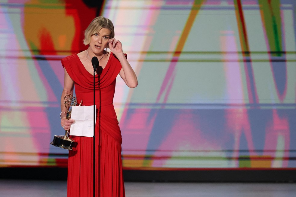 Rhea Seehorn vence o Emmy 2026 como melhor atriz em drama por 'Pluribus' — Foto: Mario Anzuoni/Reuters