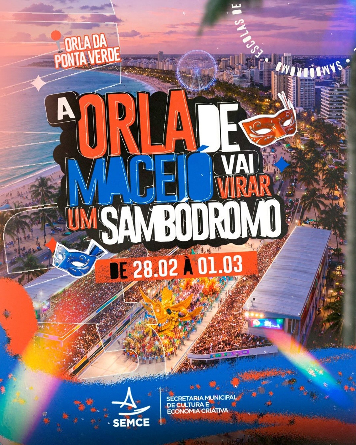 Carnaval 2026: veja a programação dos desfiles das escolas de samba em Maceió