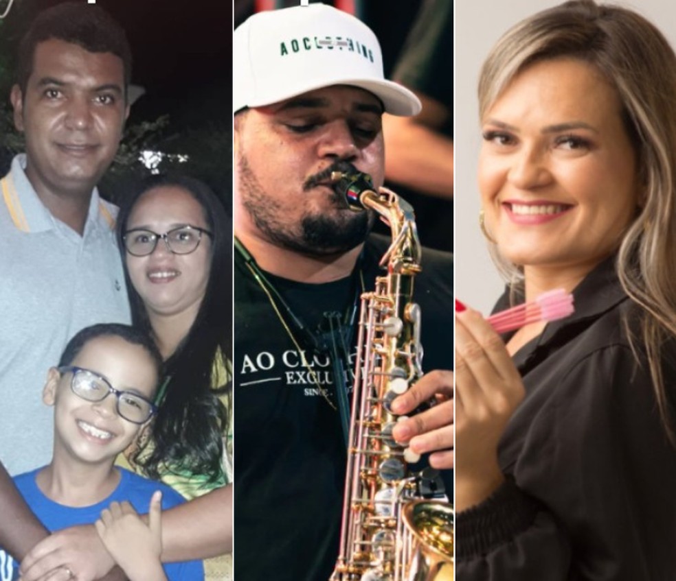 Três pessoas da mesma família, músico e esteticista estão entre vítimas do acidente entre ônibus de turismo e caminhão no norte da Bahia — Foto: Reprodução/Redes Sociais