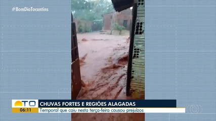 Chuva intensa causa alagamentos e prejuízos no Tocantins