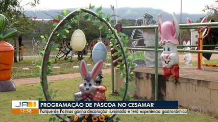 Parque Cesamar ganha decoração para programação de Páscoa
