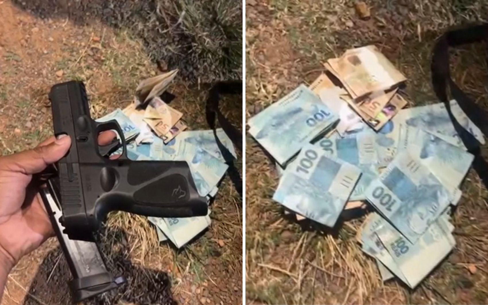Menina de 11 anos é encontrada sozinha com arma e R$ 7 mil em rua de Luziânia