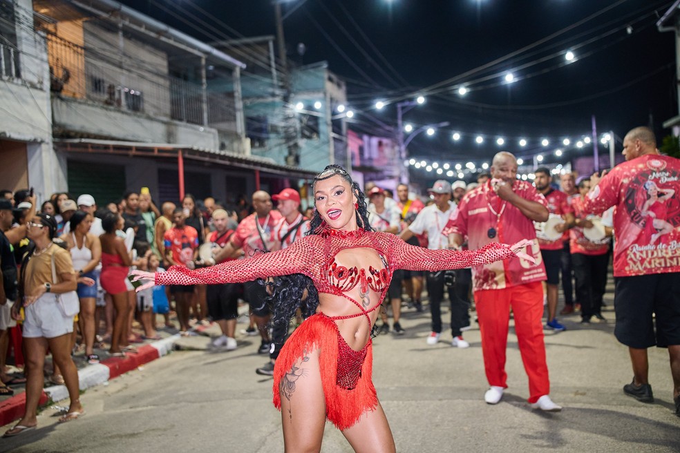 Andressa Marinho, rainha de bateria da Unidos de Padre Miguel — Foto: Deivid Maldonado/ Divulgação/ Unidos de Padre Miguel