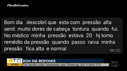 Telespectadores tiram dúvidas sobre hipertensão no BDT nesta sexta-feira (10)