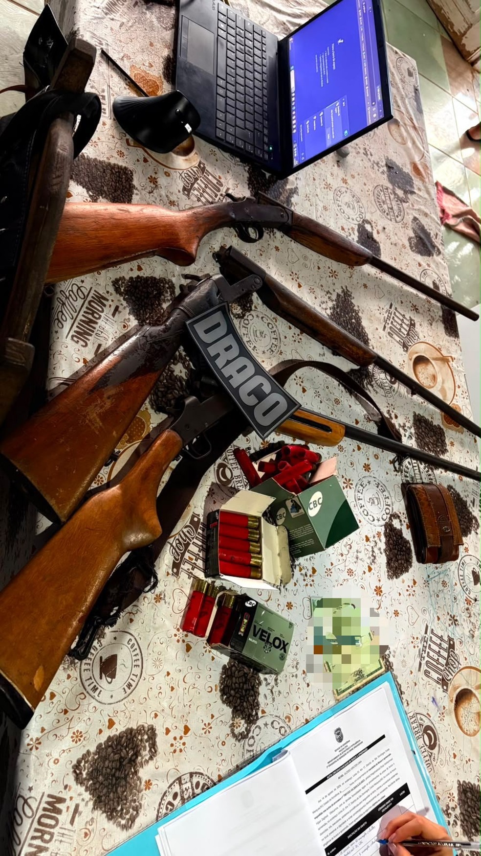 Armamamento e Munição apreendida — Foto: Polícia Civil de Rondônia