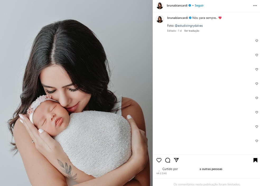 Bruna Biancardi postou foto de Mavie feita por Ingryd Alves — Foto: Reprodução/Instagram