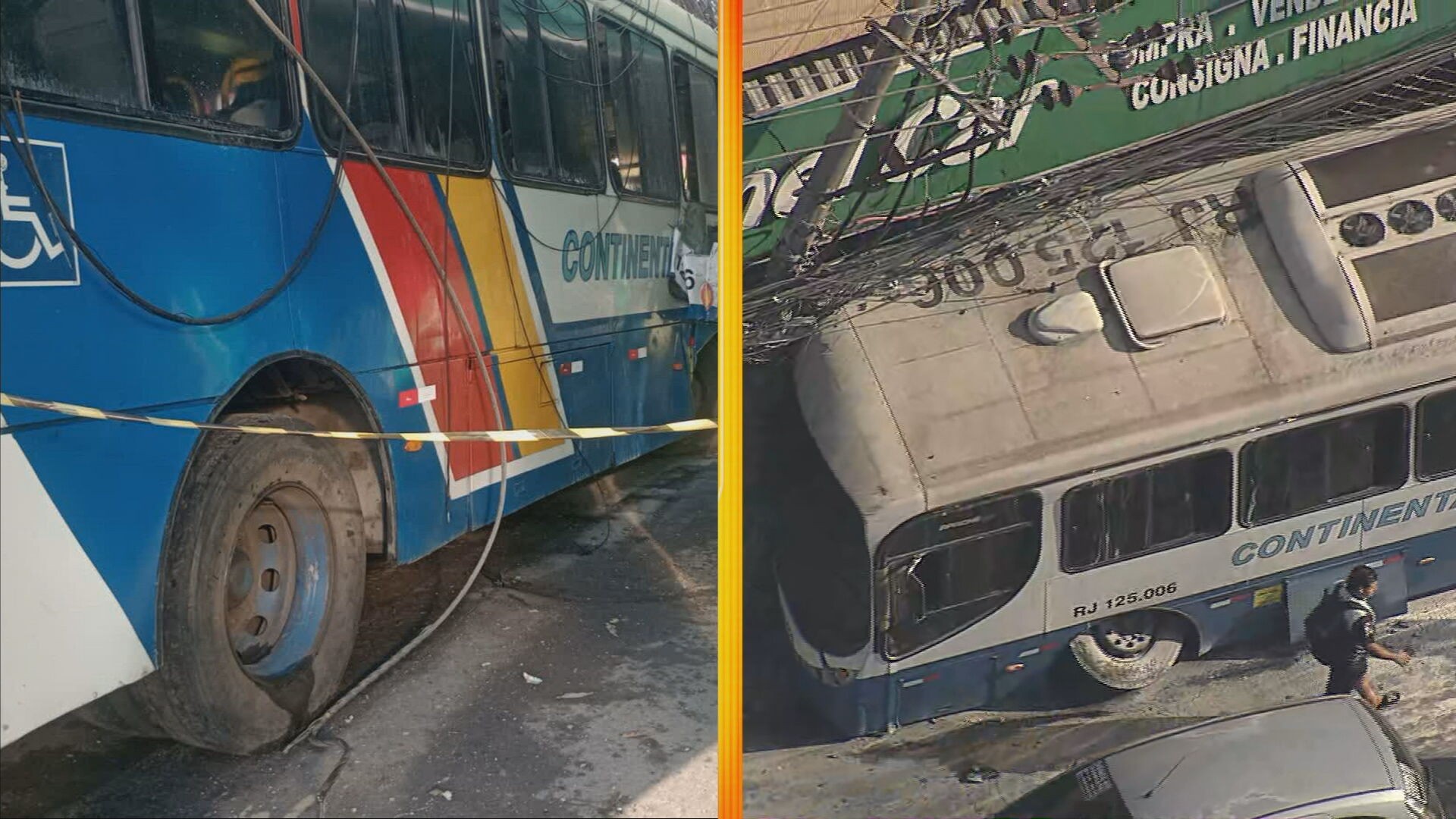 Ônibus bate em poste e deixa feridos em Nova Iguaçu
