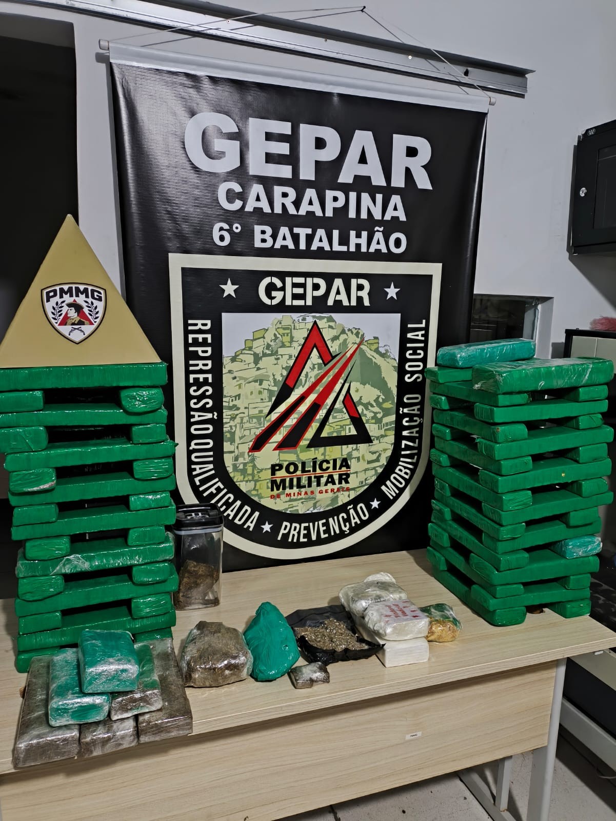 Jovem é presa com mais de 70 barras de maconha e cocaína escondidas em geladeira em Governador Valadares