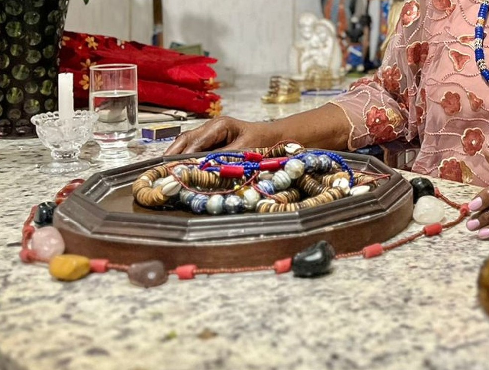 Búzios da Yalorixá Jacira do Ogum em Sergipe — Foto: Leonardo Barreto/TV Sergipe