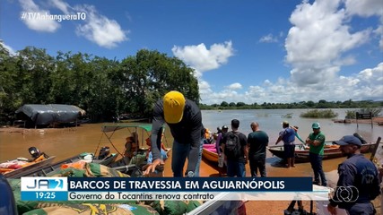 Governo do TO renova contrato com barcos que fazem travessia em Aguiarnópolis