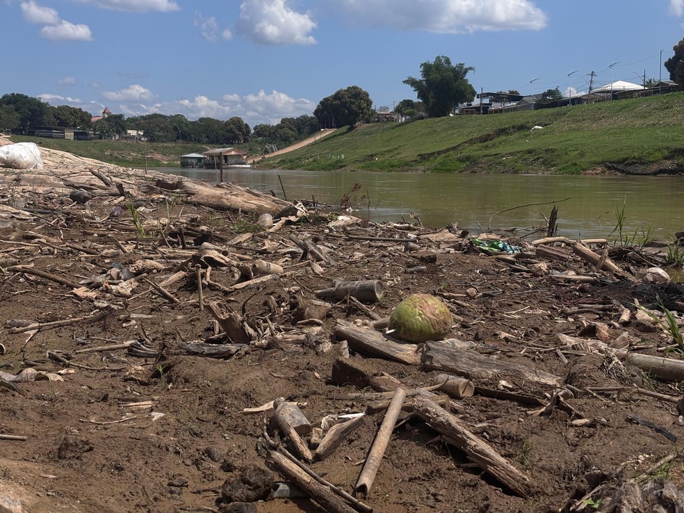 Rio Acre - Seca em Rio Branco - Agosto de 2025 — Foto: Júnior Andrade/Rede Amazônica