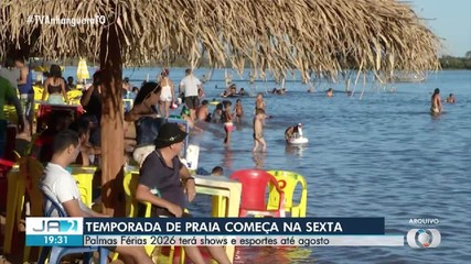 Palmas inicia temporada de praias com o 